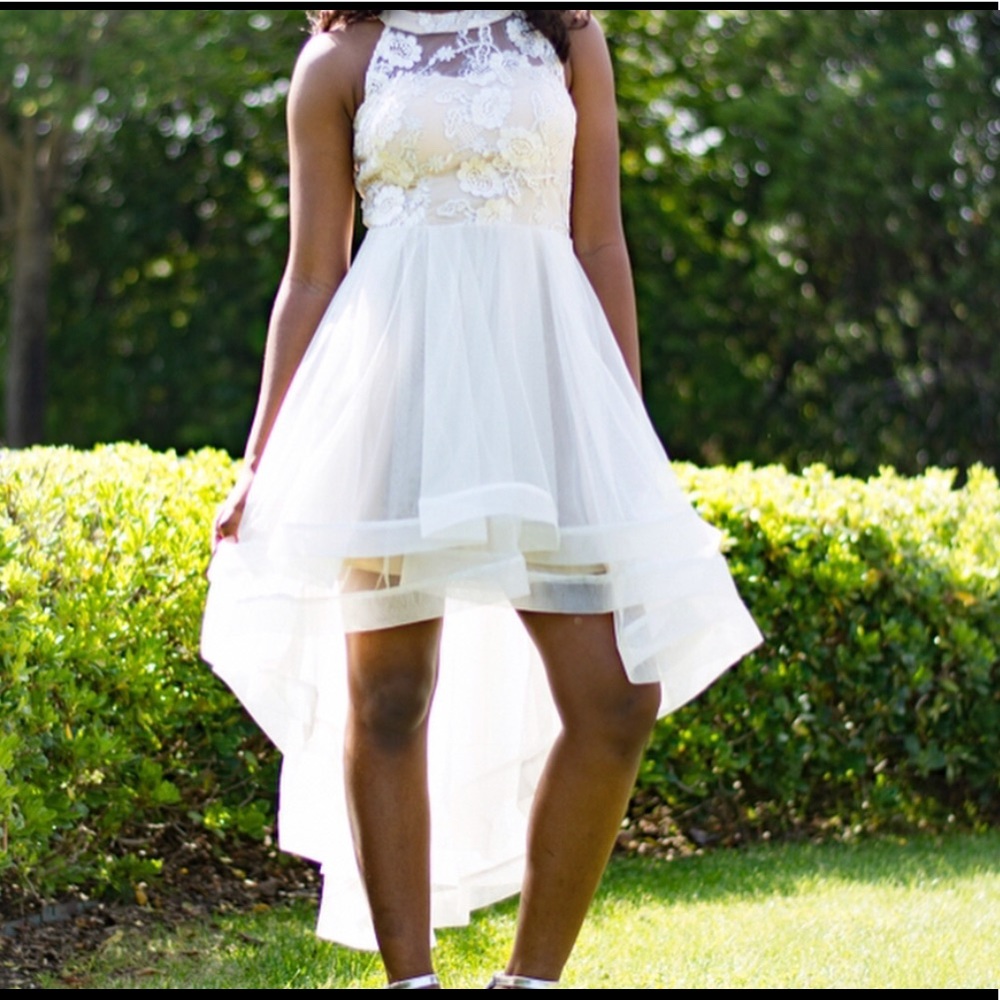 Macy’s high low prom dress